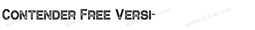 Contender Free Versi字体转换